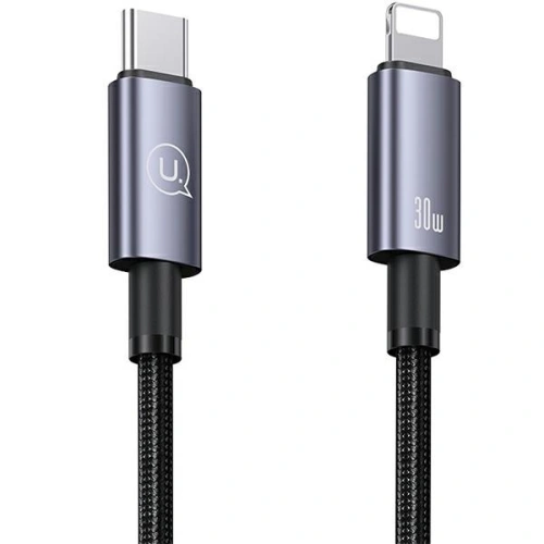 Kabel USAMS US-SJ665 USB-C / Lightning 30W 2m Fast Charging stalowy/tarnish