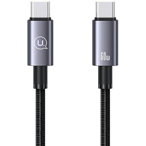 Hurtownia Usams - 6958444908861 - USA1057 - Kabel USAMS US-SJ678 USB-C / USB-C 60W 0,25m Fast Charging stalowy/tarnish - B2B homescreen