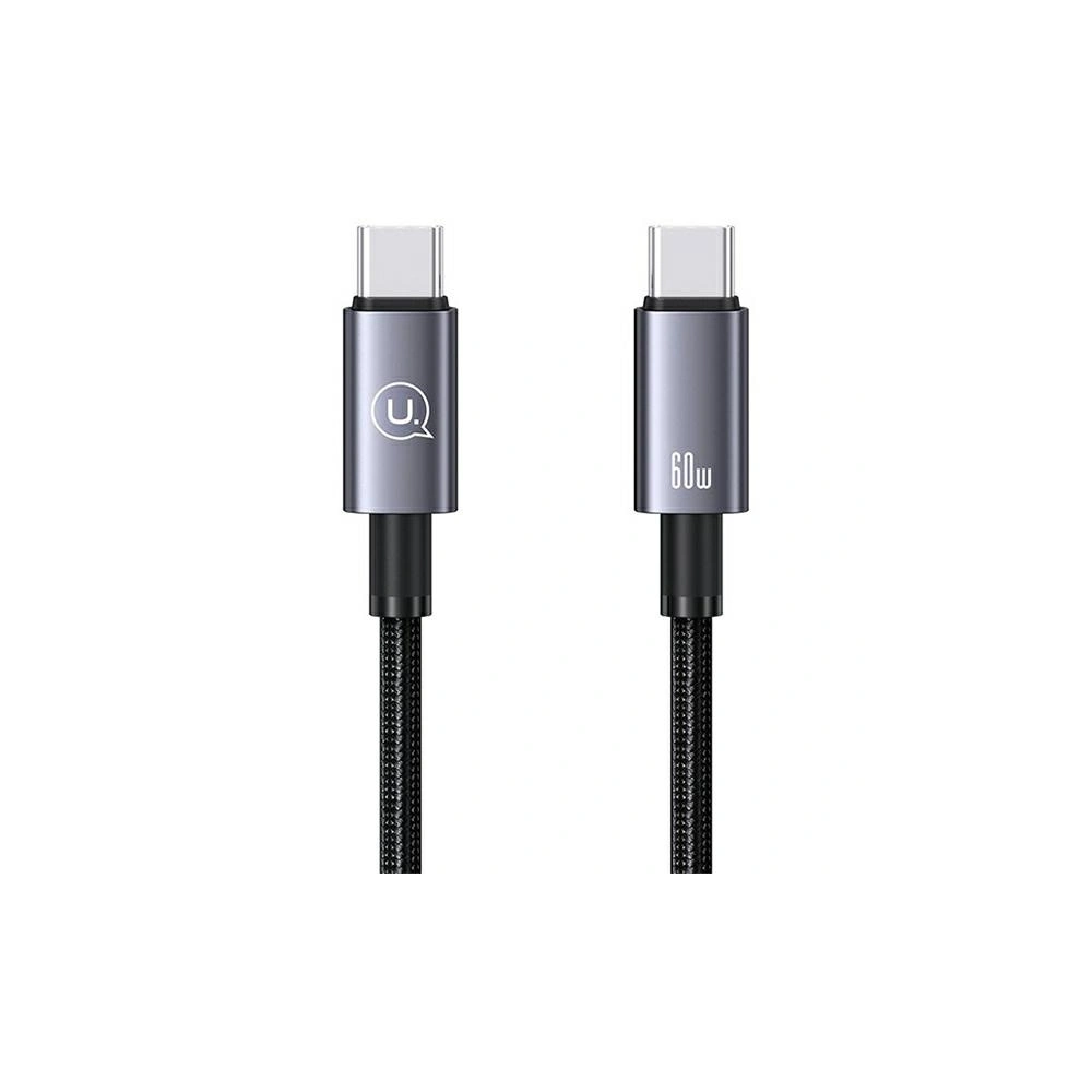 Hurtownia GSM - Cablu USAMS US-SJ678 USB-C / USB-C 60W 0,25m Încărcare rapidă oțel/întunecare - USA1057 - {ean13} - Hurt