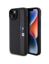 Etui BMW BMHCP15S23PUPVK Apple iPhone 15 / 14 / 13 hardcase Perforated Tricolor Line czarny/black