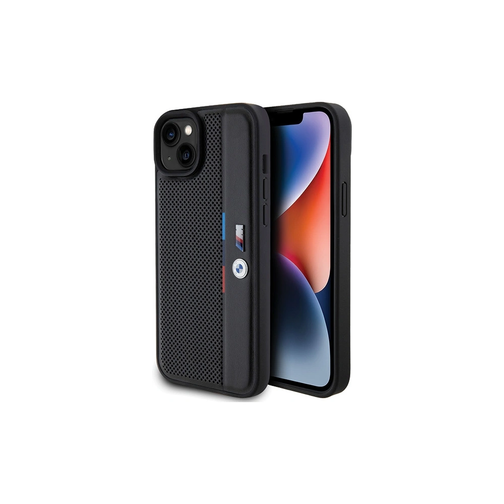 Hurtownia GSM - Etui BMW BMHCP15S23PUPVK Apple iPhone 15 / 14 / 13 hardcase Perforated Tricolor Line czarny/black - BMW610 - {ean13} - Hurt