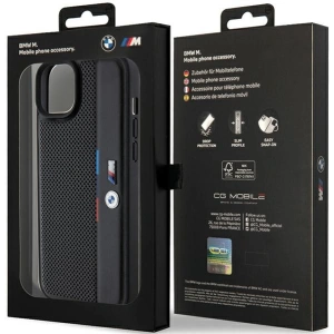 Hurtownia GSM - Case BMW BMHCP15S23PUPVK Apple iPhone 15 / 14 / 13 Hardcase Perforierte Tricolor Linie schwarz/black - BMW610 - {ean13} - Hurt