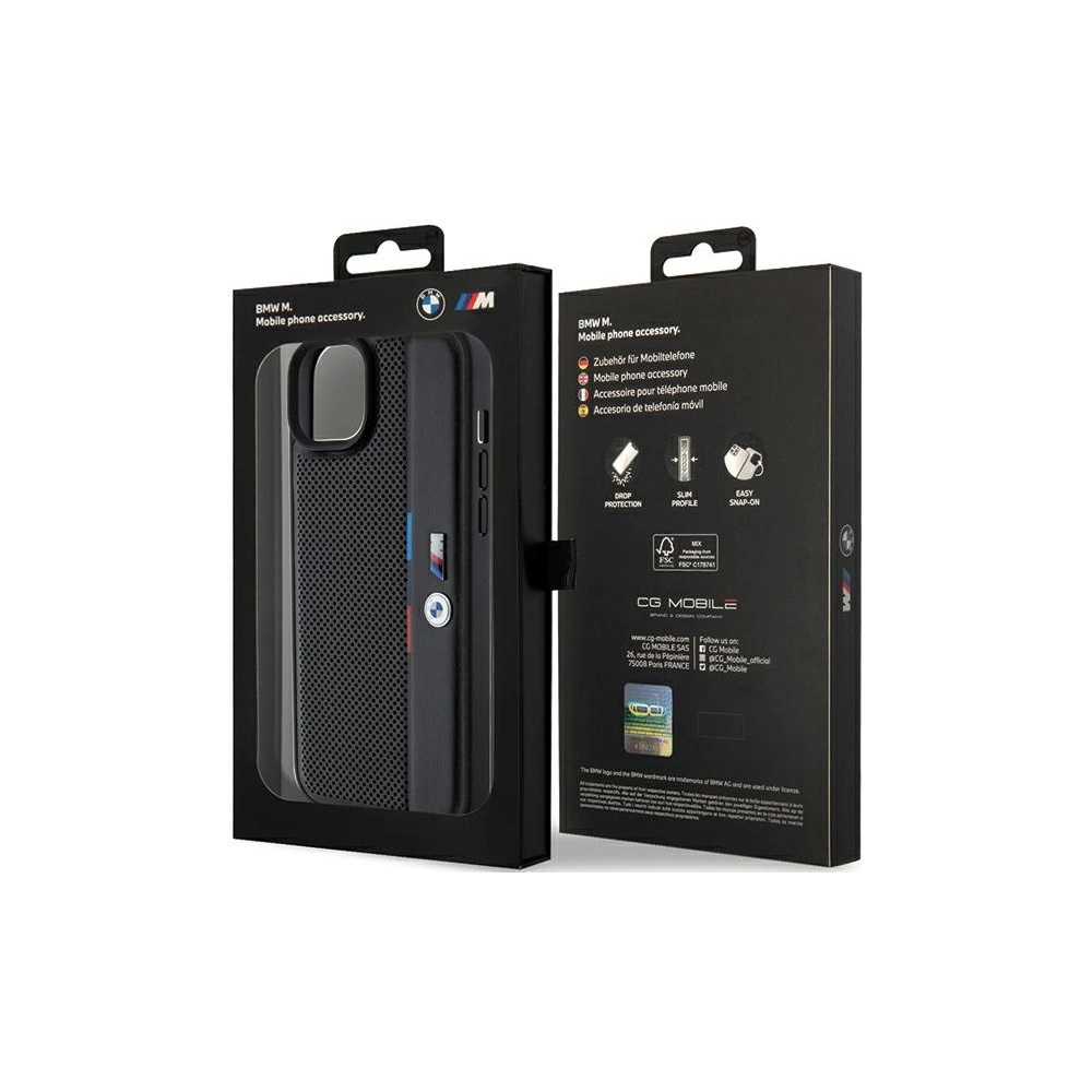 Hurtownia GSM - Etui BMW BMHCP15S23PUPVK Apple iPhone 15 / 14 / 13 hardcase Perforated Tricolor Line czarny/black - BMW610 - {ean13} - Hurt
