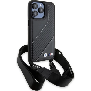 Hurtownia GSM - Case BMW BMHCP15X23PSCCK Apple iPhone 15 Pro Max Hardcase M Edition Carbon Stripe & Strap schwarz/black - BMW612 - {ean13} - Hurt