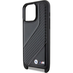Hurtownia GSM - Case BMW BMHCP15X23PSCCK Apple iPhone 15 Pro Max Hardcase M Edition Carbon Stripe & Strap schwarz/black - BMW612 - {ean13} - Hurt
