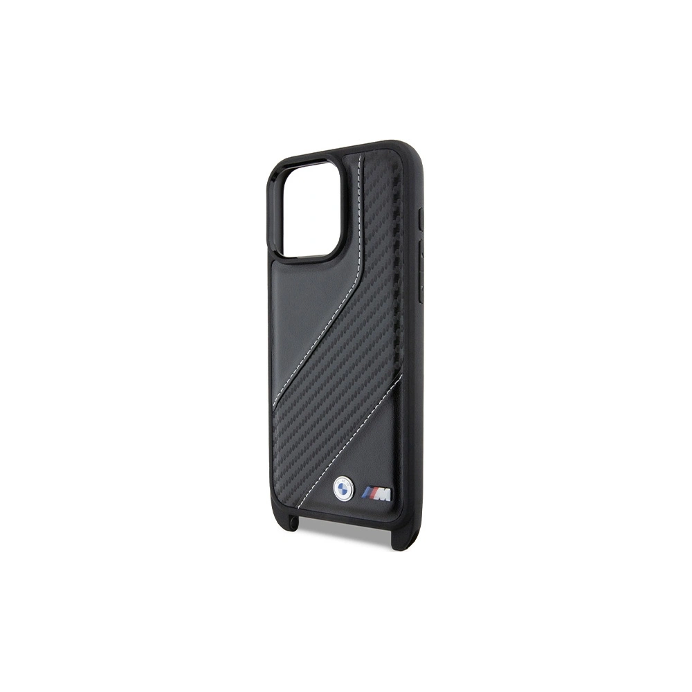 Hurtownia GSM - Etui BMW BMHCP15X23PSCCK Apple iPhone 15 Pro Max hardcase M Edition Carbon Stripe & Strap negru/black - BMW612 - {ean13} - Hurt