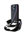 Etui BMW BMHCP15X23PSVTK Apple iPhone 15 Pro Max hardcase M Edition Carbon Tricolor Lines & Strap fekete/black