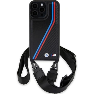 Hurtownia GSM - Etui BMW BMHCP15X23PSVTK Apple iPhone 15 Pro Max hardcase M Edition Carbon Tricolor Lines & Strap černý/black - BMW613 - {ean13} - Hurt