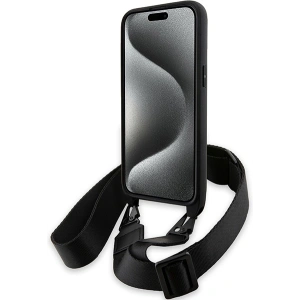Wholesale BMW BMHCP15X23PSVTK Apple iPhone 15 Pro Max hardcase M Edition Carbon Tricolor Lines & Strap black - BMW613 - {ean13} - Hurt