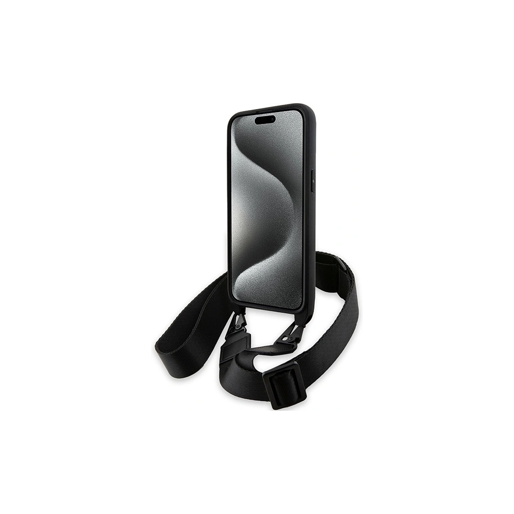 Hurtownia GSM - Case BMW BMHCP15X23PSVTK Apple iPhone 15 Pro Max Hardcase M Edition Carbon Tricolor Lines & Strap schwarz/black - BMW613 - {ean13} - Hurt