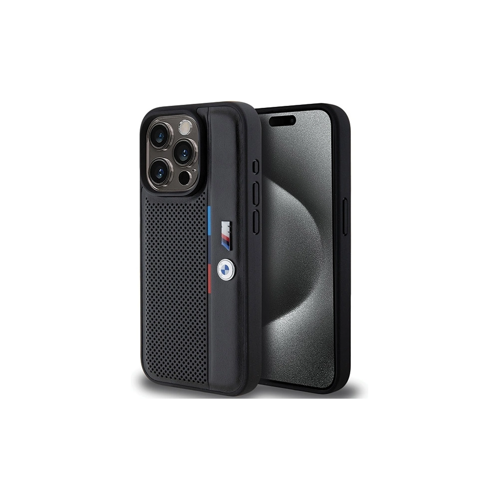 Hurtownia GSM - Etui BMW BMHCP15X23PUPVK Apple iPhone 15 Pro Max hardcase Perforated Tricolor Line negru/black - BMW614 - {ean13} - Hurt