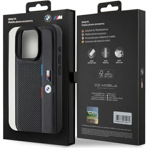 Hurtownia GSM - Etui BMW BMHCP15X23PUPVK Apple iPhone 15 Pro Max hardcase Perforated Tricolor Line negru/black - BMW614 - {ean13} - Hurt