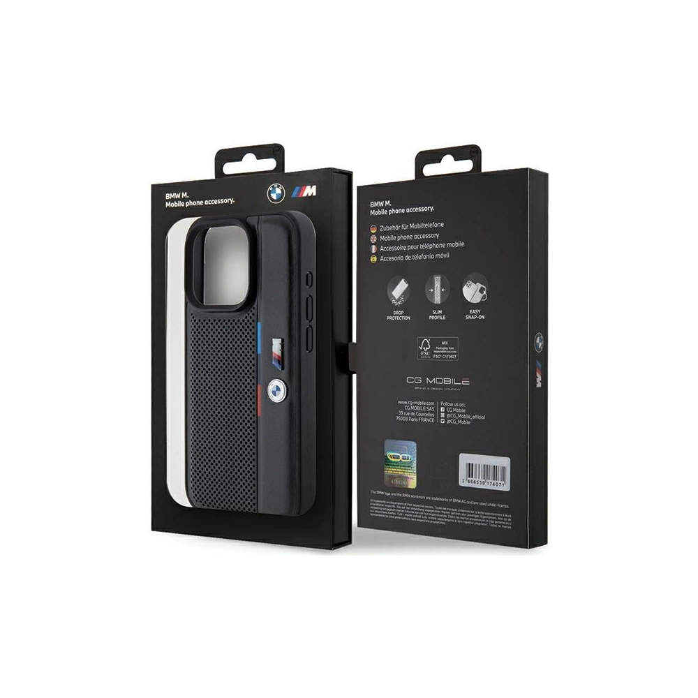 Hurtownia GSM - Etui BMW BMHCP15X23PUPVK Apple iPhone 15 Pro Max hardcase Perforated Tricolor Line czarny/black - BMW614 - {ean13} - Hurt