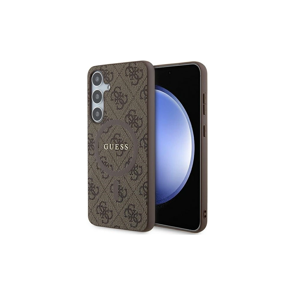 Hurtownia GSM - Case Guess GUHMS24MG4GFRW Samsung Galaxy S24+ Plus Hartschale 4G Collection Leder Metall-Logo MagSafe braun/brown - GUE3327 - {ean13} - Hurt