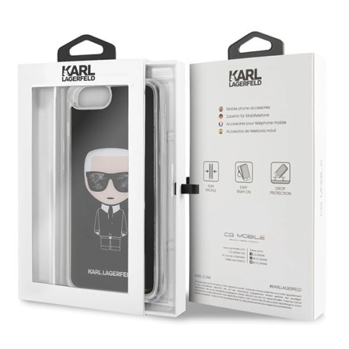 Karl Lagerfeld KLHCI8LICGBK iPhone 7/8 Plus czarny/black Iconic Glitter