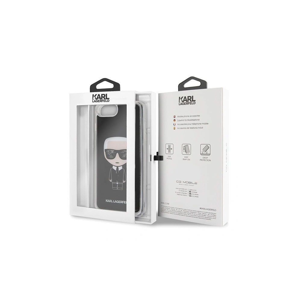 Hurtownia GSM - Karl Lagerfeld KLHCI8LICGBK iPhone 7/8 Plus schwarz/black Iconic Glitter - KLD087BLK - {ean13} - Hurt