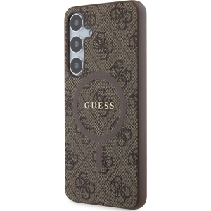 Hurtownia GSM - Etui Guess GUHMS24MG4GFRW Samsung Galaxy S24+ Plus kemény tok 4G Collection Bőr Fém Logó MagSafe barna/brown - GUE3327 - {ean13} - Hurt