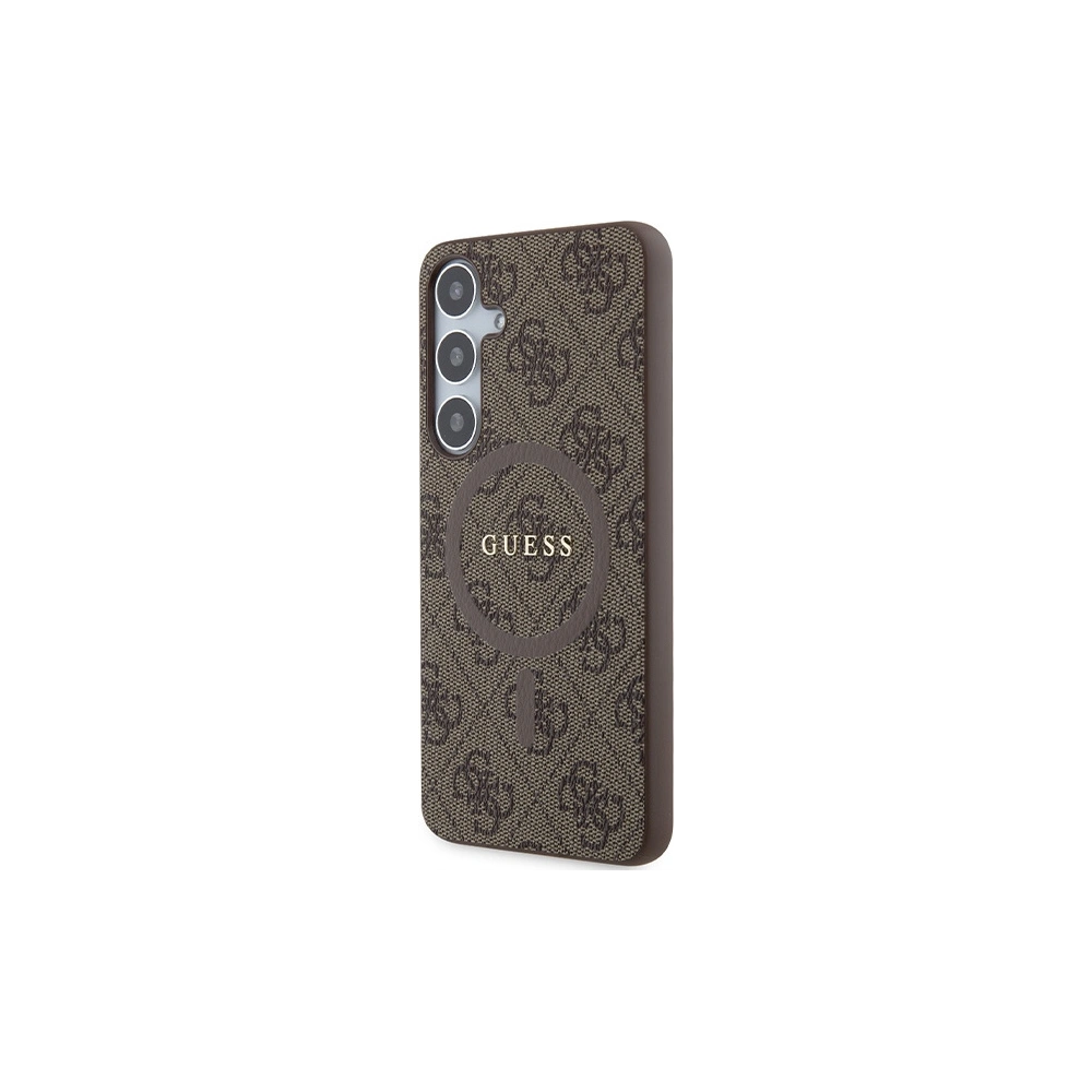 Hurtownia GSM - Case Guess GUHMS24MG4GFRW Samsung Galaxy S24+ Plus Hartschale 4G Collection Leder Metall-Logo MagSafe braun/brown - GUE3327 - {ean13} - Hurt
