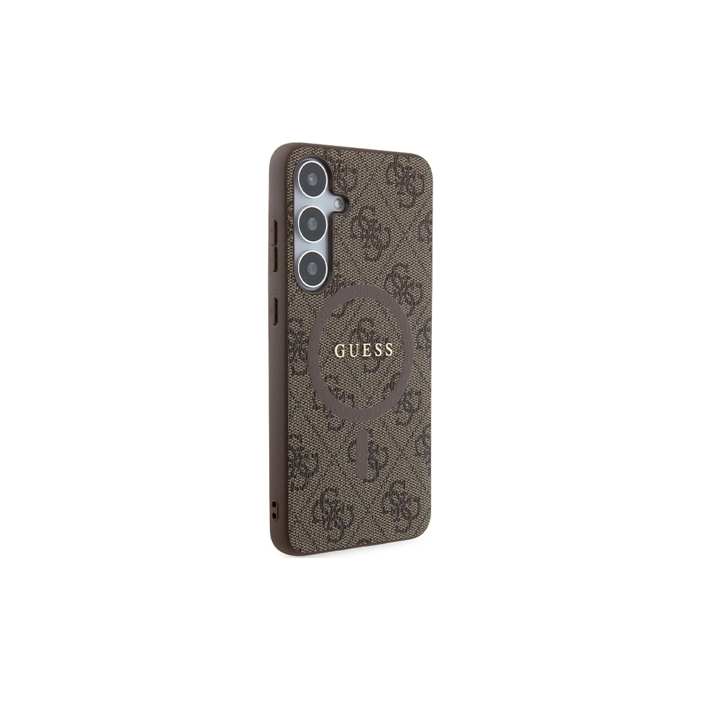 Hurtownia GSM - Case Guess GUHMS24MG4GFRW Samsung Galaxy S24+ Plus Hartschale 4G Collection Leder Metall-Logo MagSafe braun/brown - GUE3327 - {ean13} - Hurt