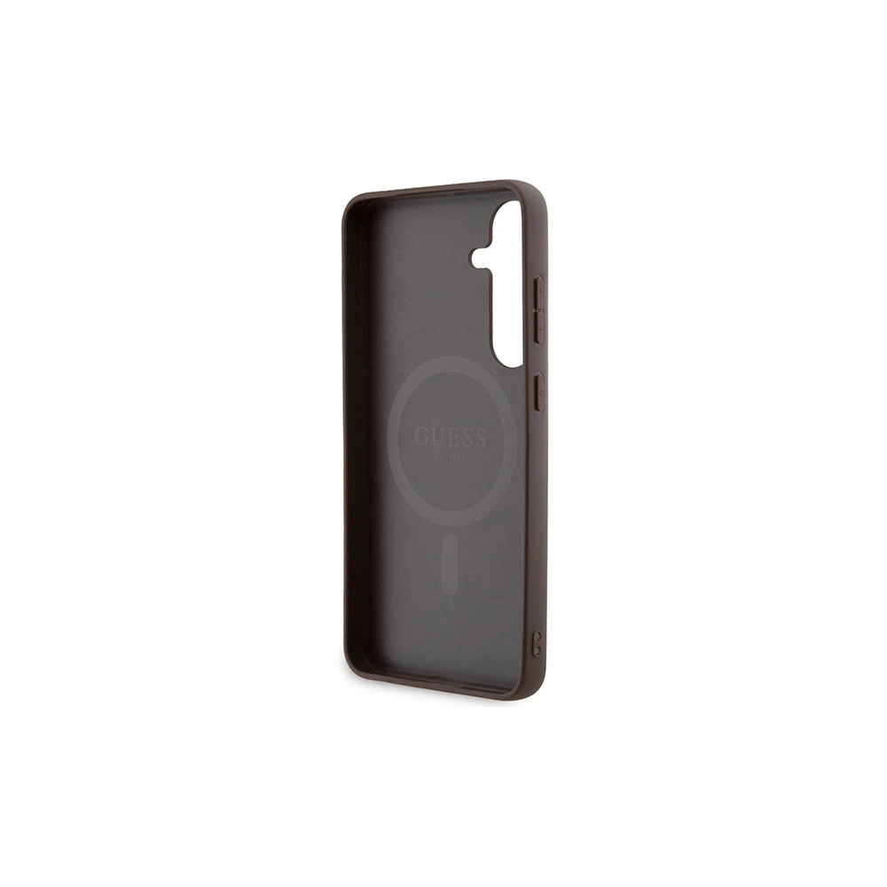 Hurtownia GSM - Case Guess GUHMS24MG4GFRW Samsung Galaxy S24+ Plus Hartschale 4G Collection Leder Metall-Logo MagSafe braun/brown - GUE3327 - {ean13} - Hurt