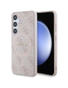 Guess GUHMS24SG4GFRP Samsung Galaxy S24 hardcase 4G Collection Leather Metal Logo MagSafe pink