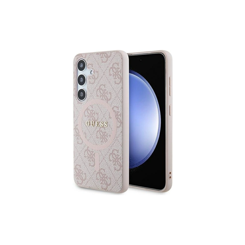 Hurtownia GSM - Case Guess GUHMS24SG4GFRP Samsung Galaxy S24 Hartschale 4G Collection Leder Metall-Logo MagSafe rosa/pink - GUE3328 - {ean13} - Hurt