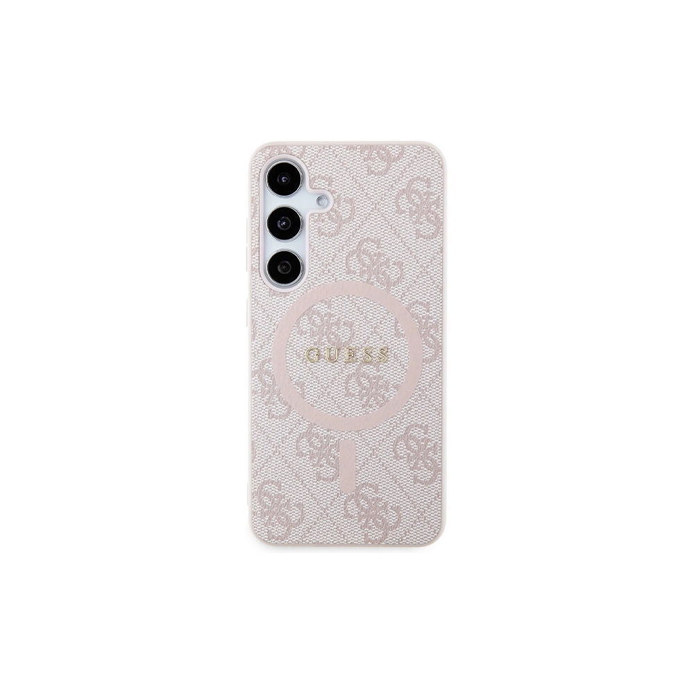 Hurtownia GSM - Case Guess GUHMS24SG4GFRP Samsung Galaxy S24 Hartschale 4G Collection Leder Metall-Logo MagSafe rosa/pink - GUE3328 - {ean13} - Hurt
