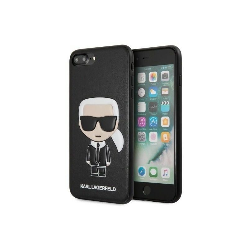 Karl Lagerfeld Distributor - 3700740435724 - KLD088BLK - Karl Lagerfeld KLHCI8LIKPUBK iPhone 7/8 Plus hardcase black Iconic Karl Embossed - B2B homescreen