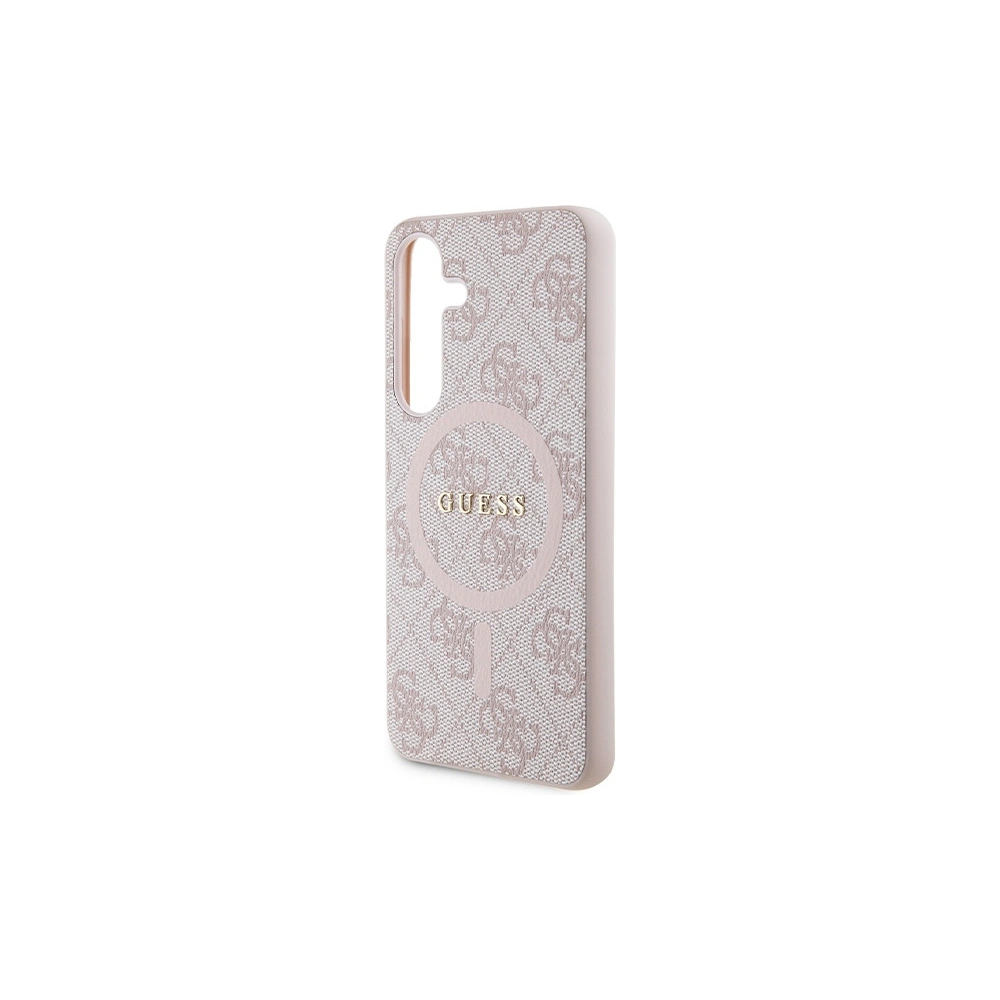 Hurtownia GSM - Case Guess GUHMS24SG4GFRP Samsung Galaxy S24 Hartschale 4G Collection Leder Metall-Logo MagSafe rosa/pink - GUE3328 - {ean13} - Hurt