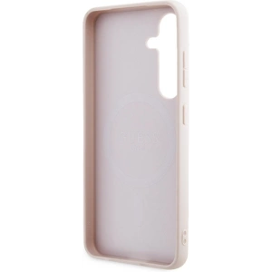 Etui Guess GUHMS24SG4GFRP Samsung Galaxy S24 keménytok 4G Kollekció Bőr Fém Logó MagSafe rózsaszín/pink