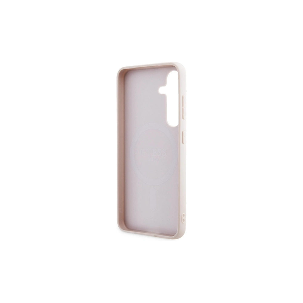 Hurtownia GSM - Case Guess GUHMS24SG4GFRP Samsung Galaxy S24 Hartschale 4G Collection Leder Metall-Logo MagSafe rosa/pink - GUE3328 - {ean13} - Hurt