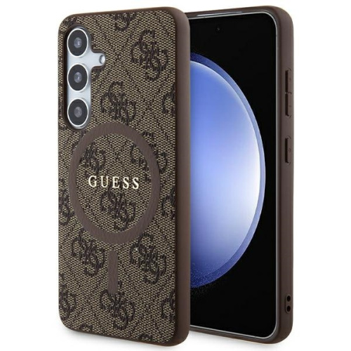 Hurtownia Guess - 3666339241483 - GUE3329 - Etui Guess GUHMS24SG4GFRW Samsung Galaxy S24 hardcase 4G Collection Leather Metal Logo MagSafe brązowy/brown - B2B homescreen