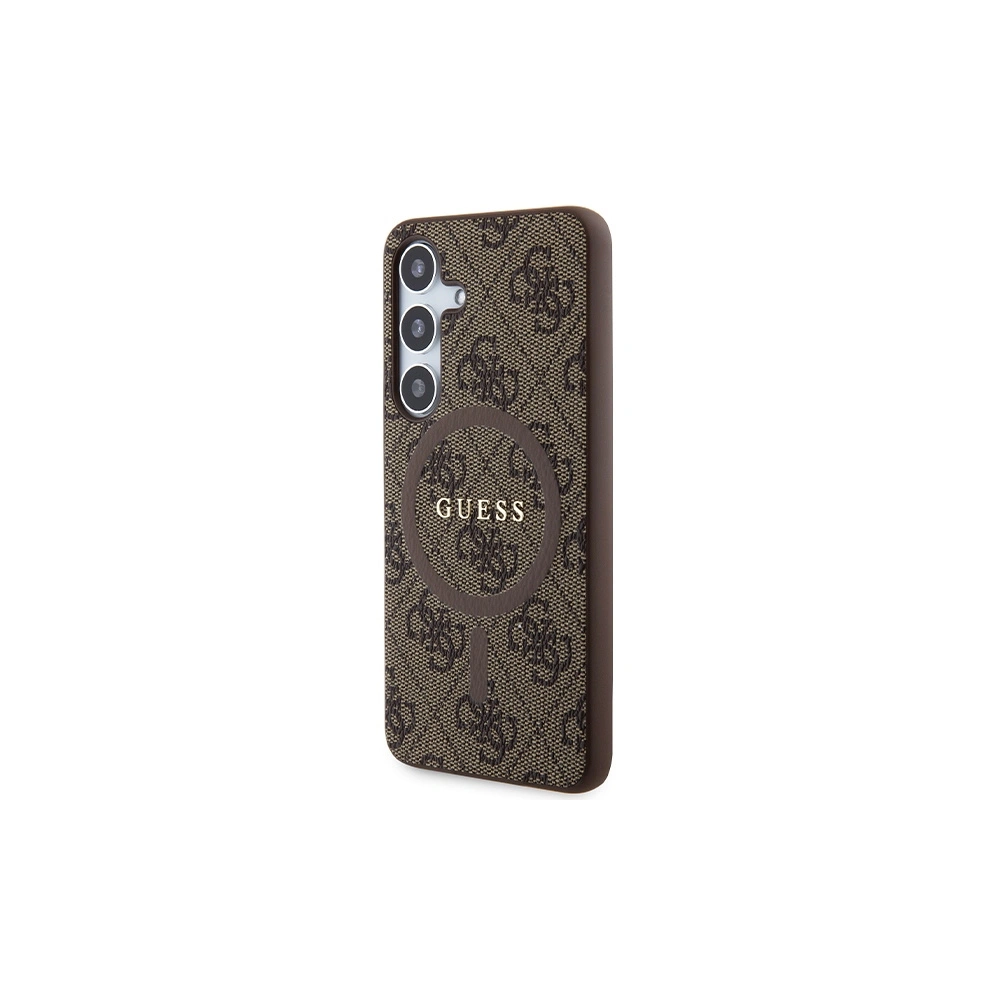 Hurtownia GSM - Etui Guess GUHMS24SG4GFRW Samsung Galaxy S24 hardcase 4G Collection Leather Metal Logo MagSafe brązowy/brown - GUE3329 - {ean13} - Hurt