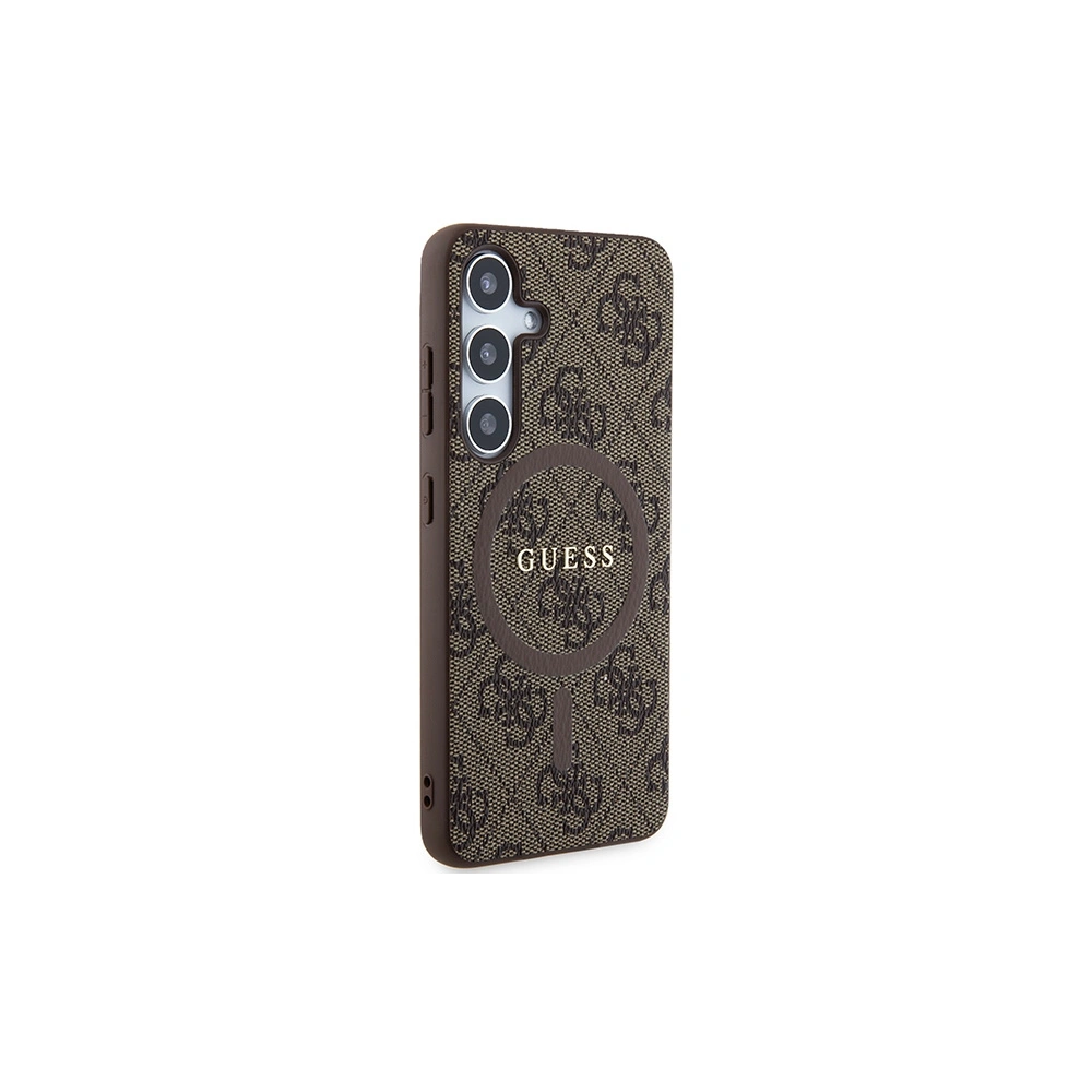 Hurtownia GSM - Etui Guess GUHMS24SG4GFRW Samsung Galaxy S24 hardcase 4G Collection Leather Metal Logo MagSafe brązowy/brown - GUE3329 - {ean13} - Hurt