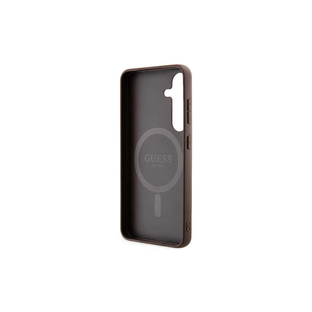 Hurtownia GSM - Etui Guess GUHMS24SG4GFRW Samsung Galaxy S24 hardcase 4G Collection Leather Metal Logo MagSafe brązowy/brown - GUE3329 - {ean13} - Hurt