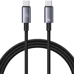 Hurtownia GSM - Cablu USAMS US-SJ661 USB-C / USB-C 60W 1,2m Încărcare Rapidă oțel/întunecat - USA1058 - {ean13} - Hurt
