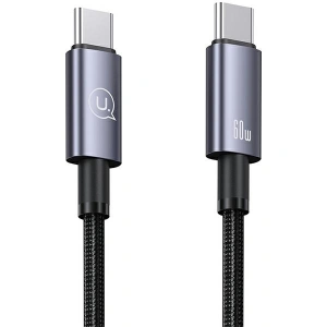 Hurtownia GSM - Cablu USAMS US-SJ661 USB-C / USB-C 60W 1,2m Încărcare Rapidă oțel/întunecat - USA1058 - {ean13} - Hurt