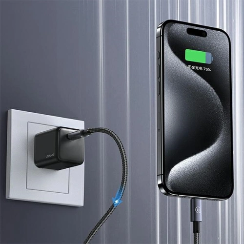 Kabel USAMS US-SJ661 USB-C / USB-C 60W 1,2m Fast Charging stalowy/tarnish