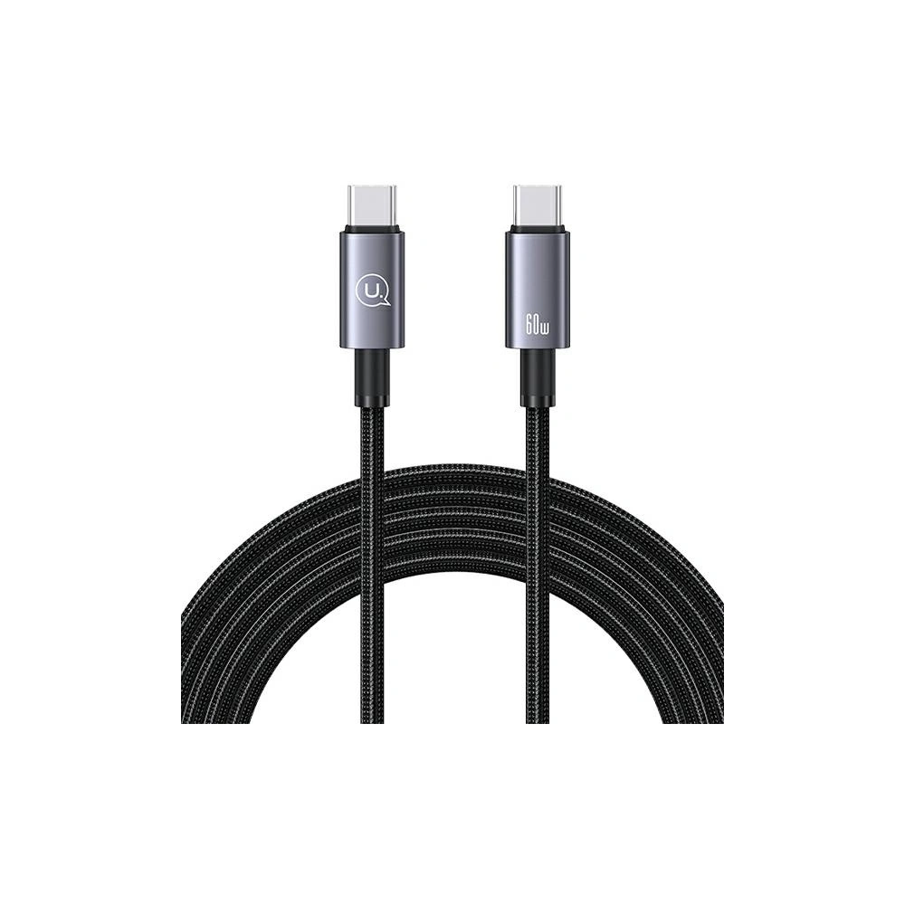 Hurtownia GSM - Kabel USAMS US-SJ664 USB-C / USB-C 60W 2m Rychlé nabíjení ocelový/oxidovaný - USA1059 - {ean13} - Hurt