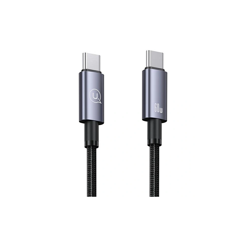 Hurtownia GSM - Kabel USAMS US-SJ664 USB-C / USB-C 60W 2m Rychlé nabíjení ocelový/oxidovaný - USA1059 - {ean13} - Hurt