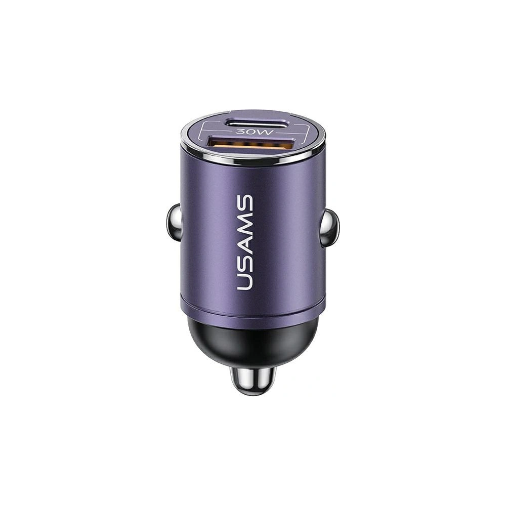 Hurtownia GSM - USAMS C38 autós töltő USB-A, USB-C 30W PD Gyors Töltés lila/purple - USA1060 - {ean13} - Hurt