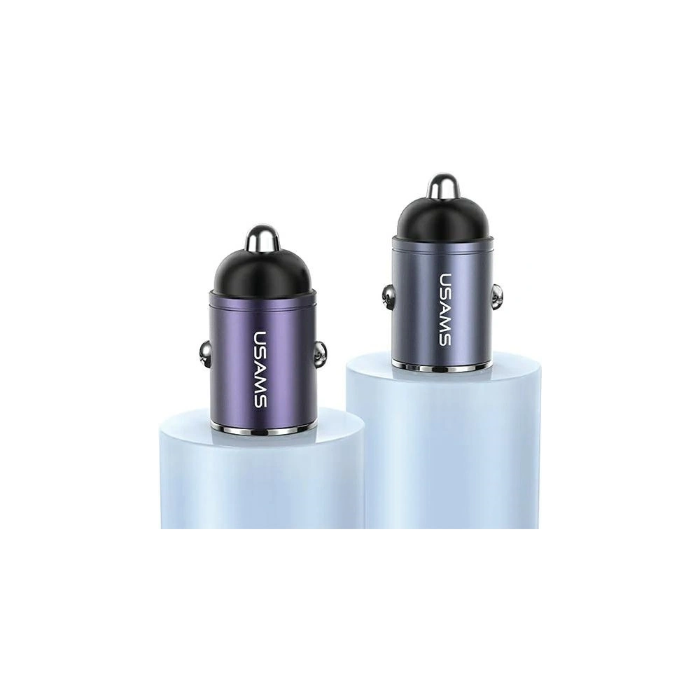 Hurtownia GSM - USAMS C38 autós töltő USB-A, USB-C 30W PD Gyors Töltés lila/purple - USA1060 - {ean13} - Hurt