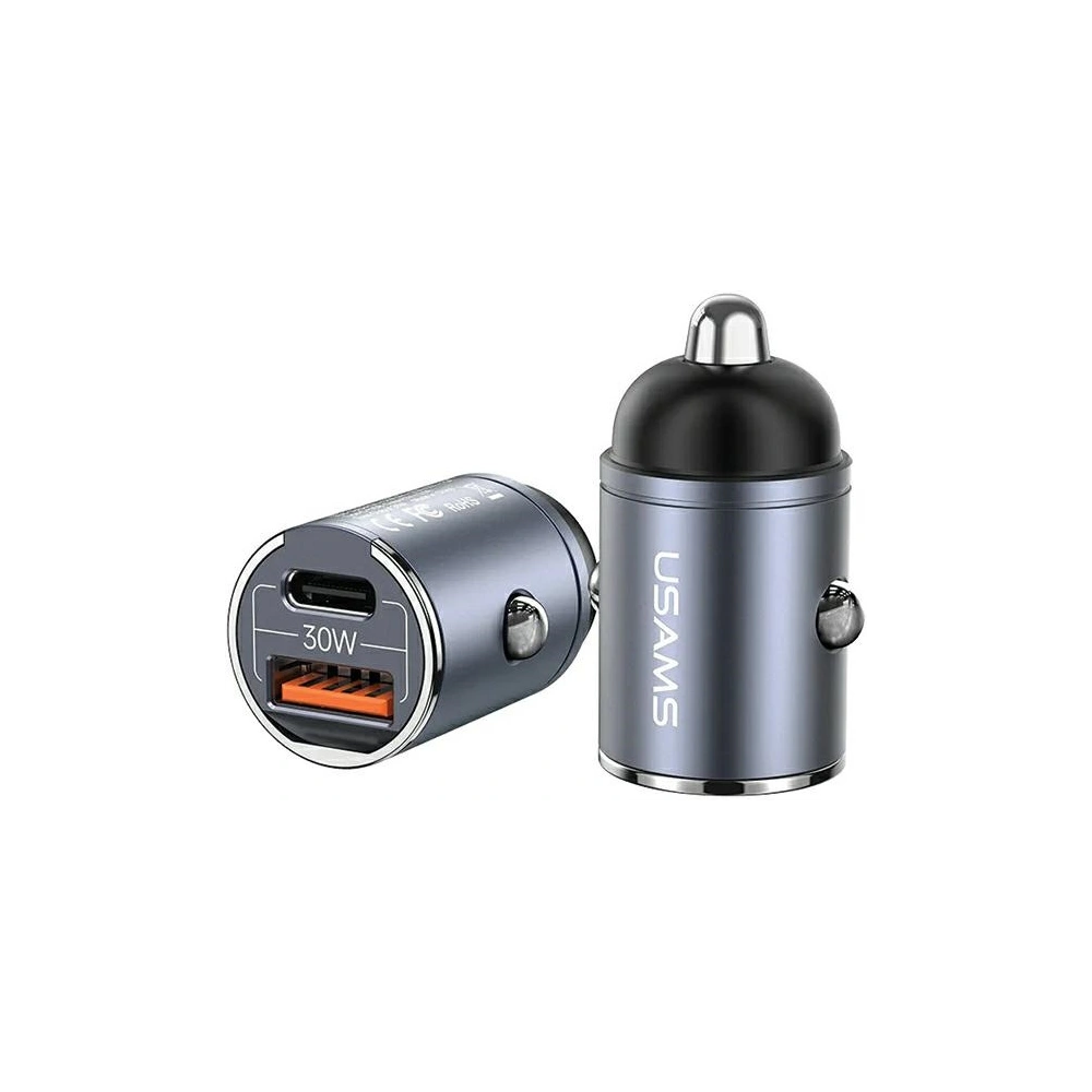 Hurtownia GSM - USAMS C38 autós töltő USB-A, USB-C 30W PD Gyors Töltés lila/purple - USA1060 - {ean13} - Hurt