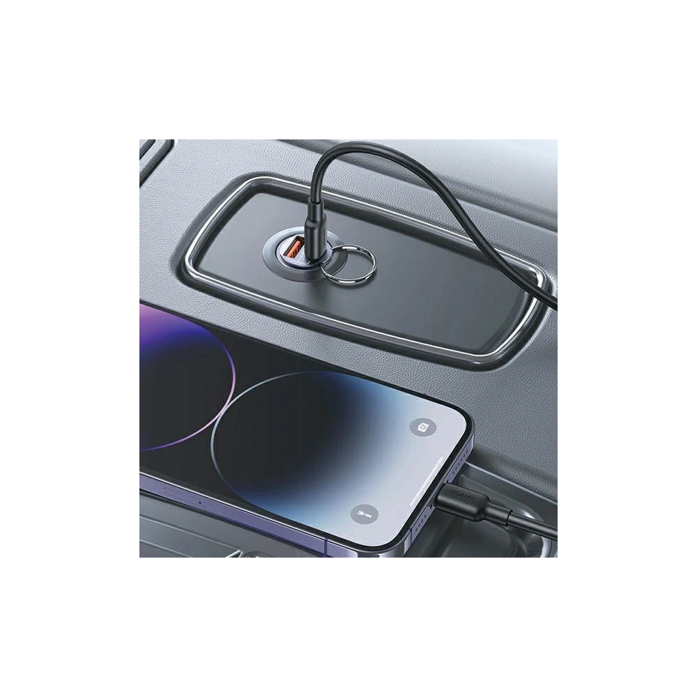 Hurtownia GSM - Încărcător auto USAMS C38 USB-A, USB-C 30W PD Încărcare Rapidă violet/purple - USA1060 - {ean13} - Hurt