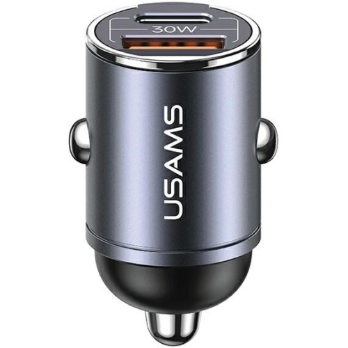 Usams Distributor - 6958444907932 - USA1061 - USAMS C38 USB-A, USB-C 30W PD Fast Charge car charger tarnish - B2B homescreen