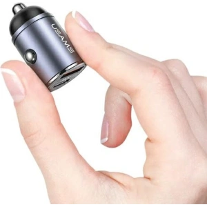 Hurtownia GSM - USAMS C38 autós töltő USB-A, USB-C 30W PD Gyors Töltés acél/rozsdamentes acél - USA1061 - {ean13} - Hurt