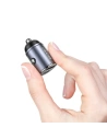 Hurtownia GSM - Încărcător auto USAMS C38 USB-A, USB-C 30W PD Încărcare rapidă oțel/întunecat - USA1061 - {ean13} - Hurt