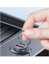 Hurtownia GSM - Ładowarka samochodowa USAMS C38 USB-A, USB-C 30W PD Fast Charge stalowy/tarnish - USA1061 - {ean13} - Hurt