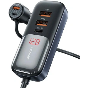 Hurtownia GSM - Încărcător auto USAMS C40 3xUSB-A, 2 xUSB-C 165W PD+QC Încărcare rapidă negru/black - USA1062 - {ean13} - Hurt