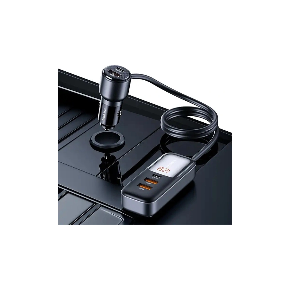 Hurtownia GSM - Încărcător auto USAMS C40 3xUSB-A, 2 xUSB-C 165W PD+QC Încărcare rapidă negru/black - USA1062 - {ean13} - Hurt